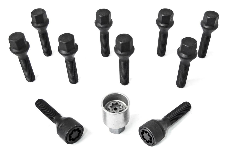 HR-B1454001SET H&R Bultsats inkl låsbutar M14x1.5 Konisk Svart, Längd 40mm – bild 2