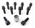HR-B1454703SET H&R Bultsats inkl låsbutar M14x1,5 Sfäriskt 13mm säte. VAG Svart, Längd 47mm – bild 2