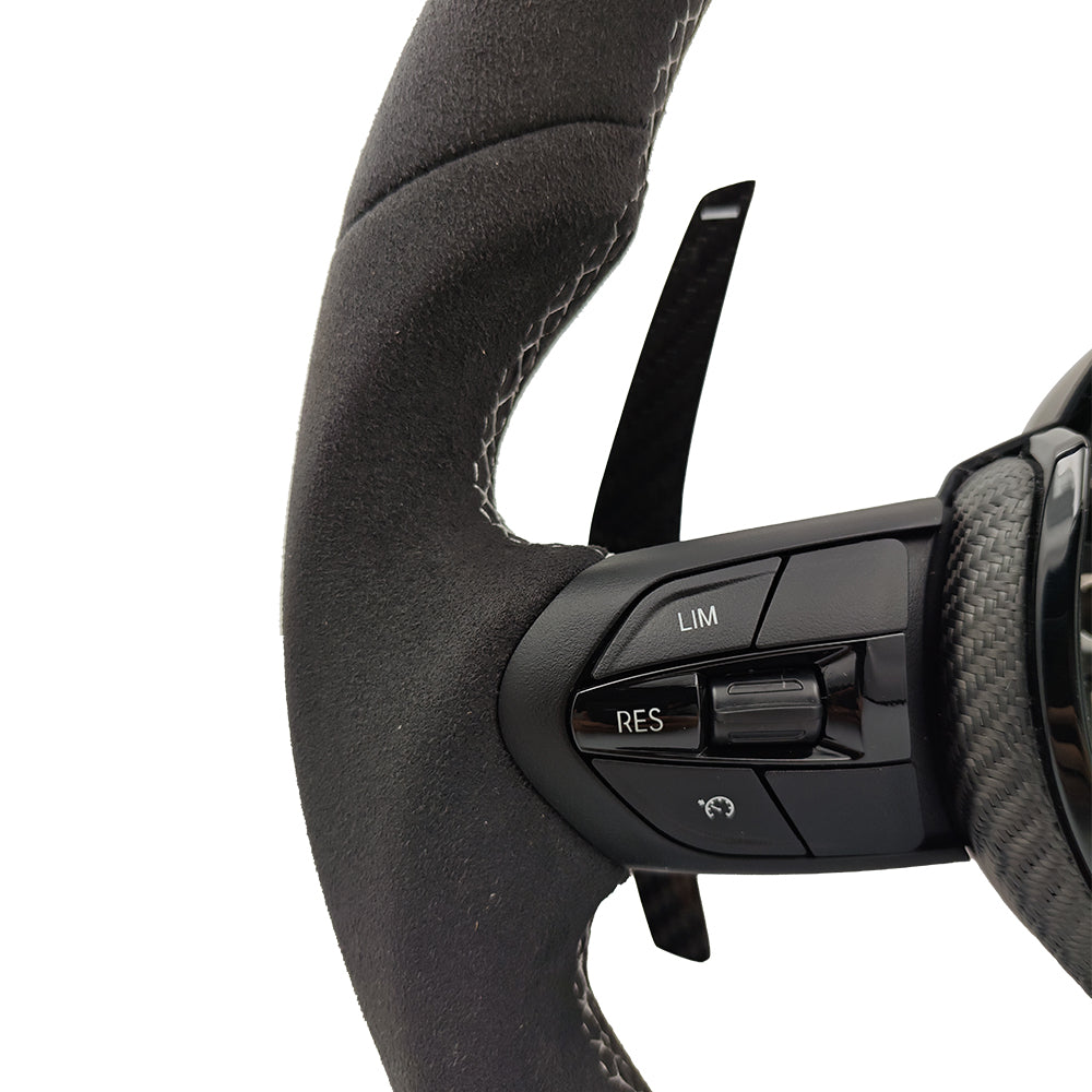 M-Sport Ratt i Full Alcantara / Mocka med Platt Botten – BMW 1–7-Serie & M-Modeller (F-Serien)