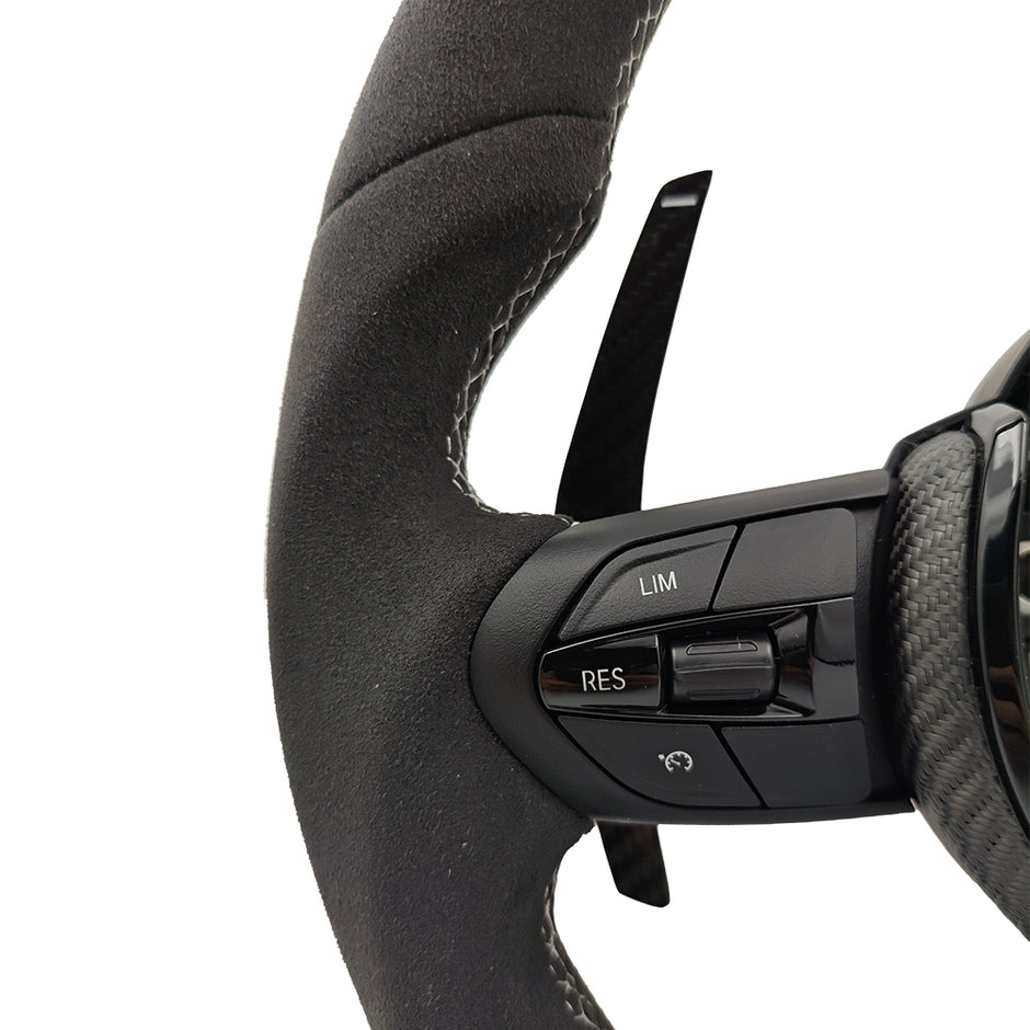 M-Sport Ratt i Full Alcantara / Mocka med Platt Botten – BMW 1–7-Serie & M-Modeller (F-Serien)