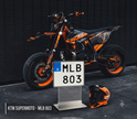 Personlig regplåt motard