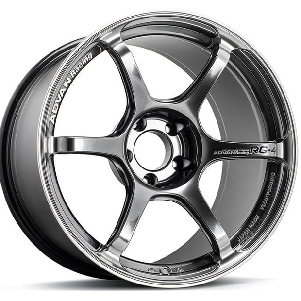 Advan RG-4 18x7.5 ET47 5x112 – Fälg, Racing Hyper Svart & Svarvad Kant
