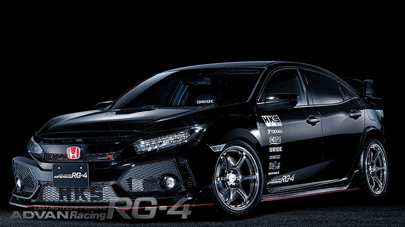 Advan RG-4 18x8.5 ET44 5x100 – Fälg, Racing Hyper Svart & Svarvad Kant