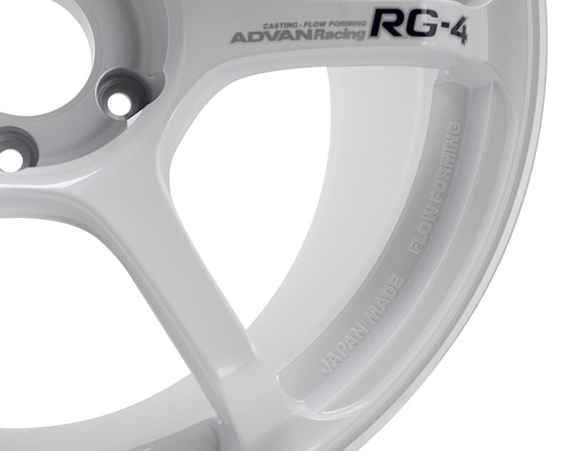 Advan Racing Advan RG-4 18x9 ET35 5x114.3 Fälg, Racing Vit & Svarvad Kant – bild 5
