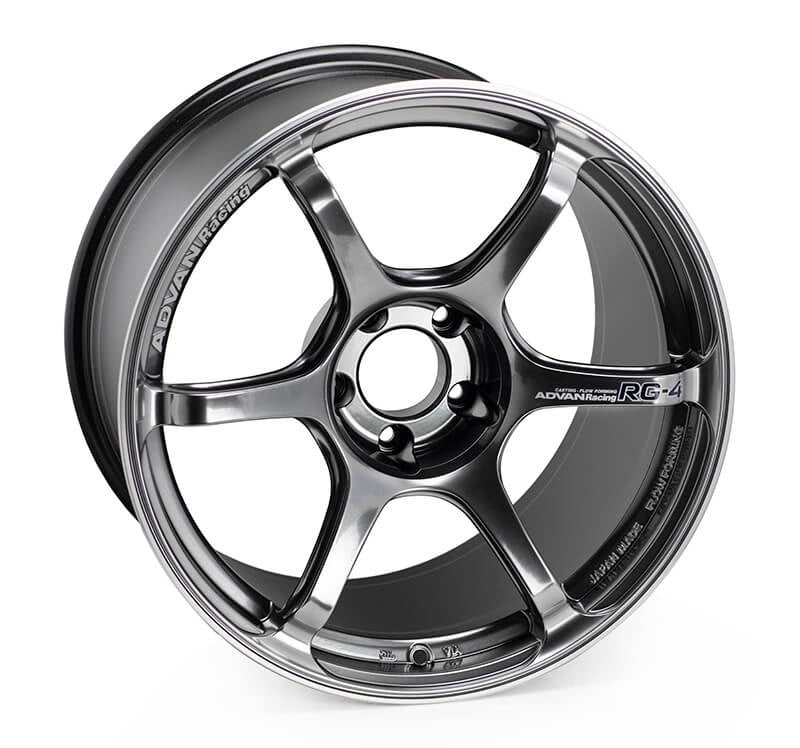 Advan Racing Advan RG-4 18x9 ET53 5x120 Fälg, Racing Hyper Svart & Svarvad Kant – bild 3
