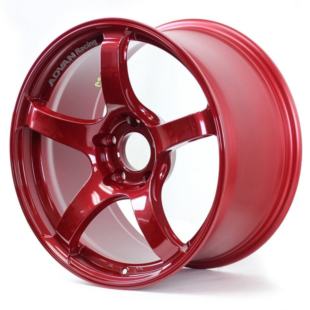 Advan TC4 18x8.5 ET45 5x112 – Fälg, Candy Racing Röd & Ring