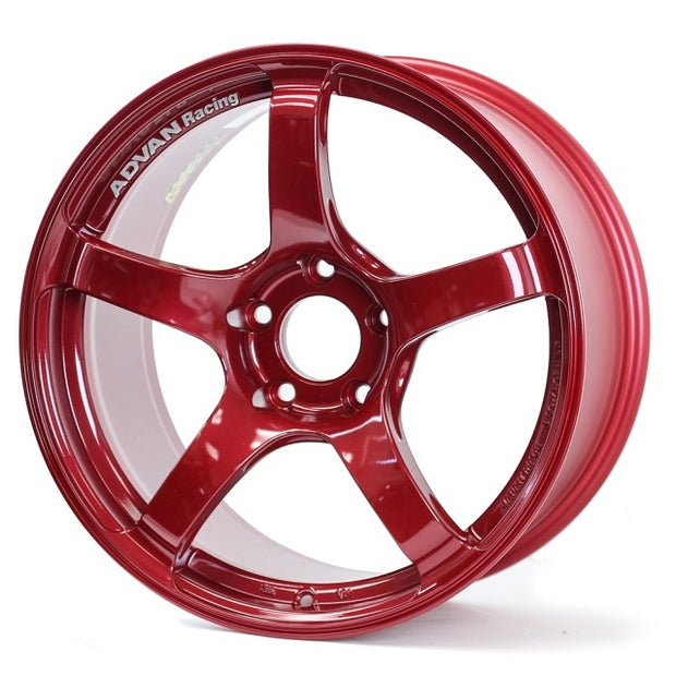 Advan TC4 18x8.5 ET45 5x112 – Fälg, Candy Racing Röd & Ring