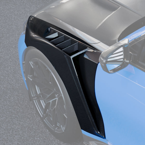 Aggressiva ventilerade framskärmar i pre-preg carbon för BMW M3 G80/G81 & M4 G82/G83
