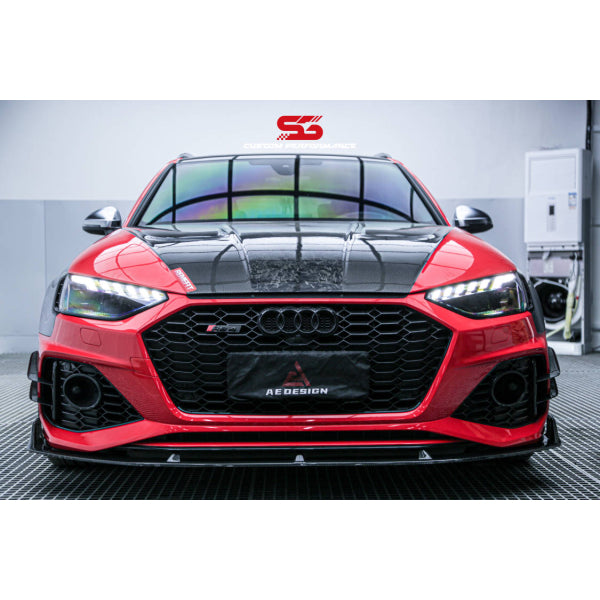 Motorhuv i pre-preg carbon för Audi RS4 B9.5 2020–2023+