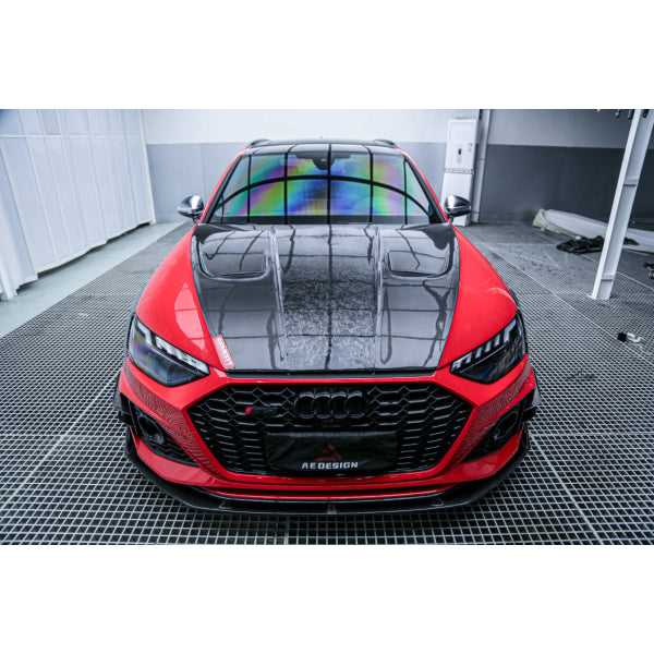 Motorhuv i pre-preg carbon för Audi RS4 B9.5 2020–2023+