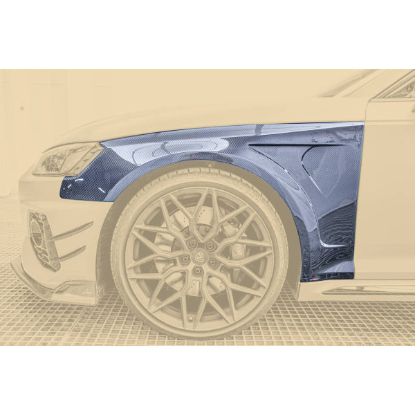 AE Design Främre skärmar i carbon för Audi RS4 Facelift B9.5