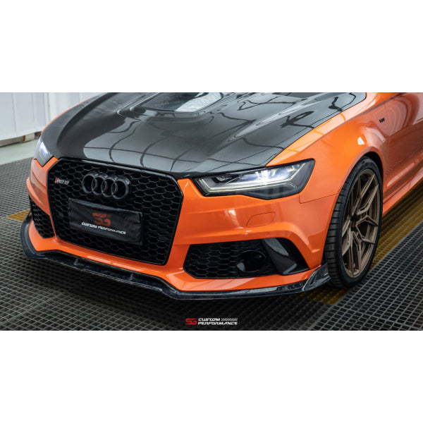Frontläpp i pre-preg carbon för Audi RS6 C7.5