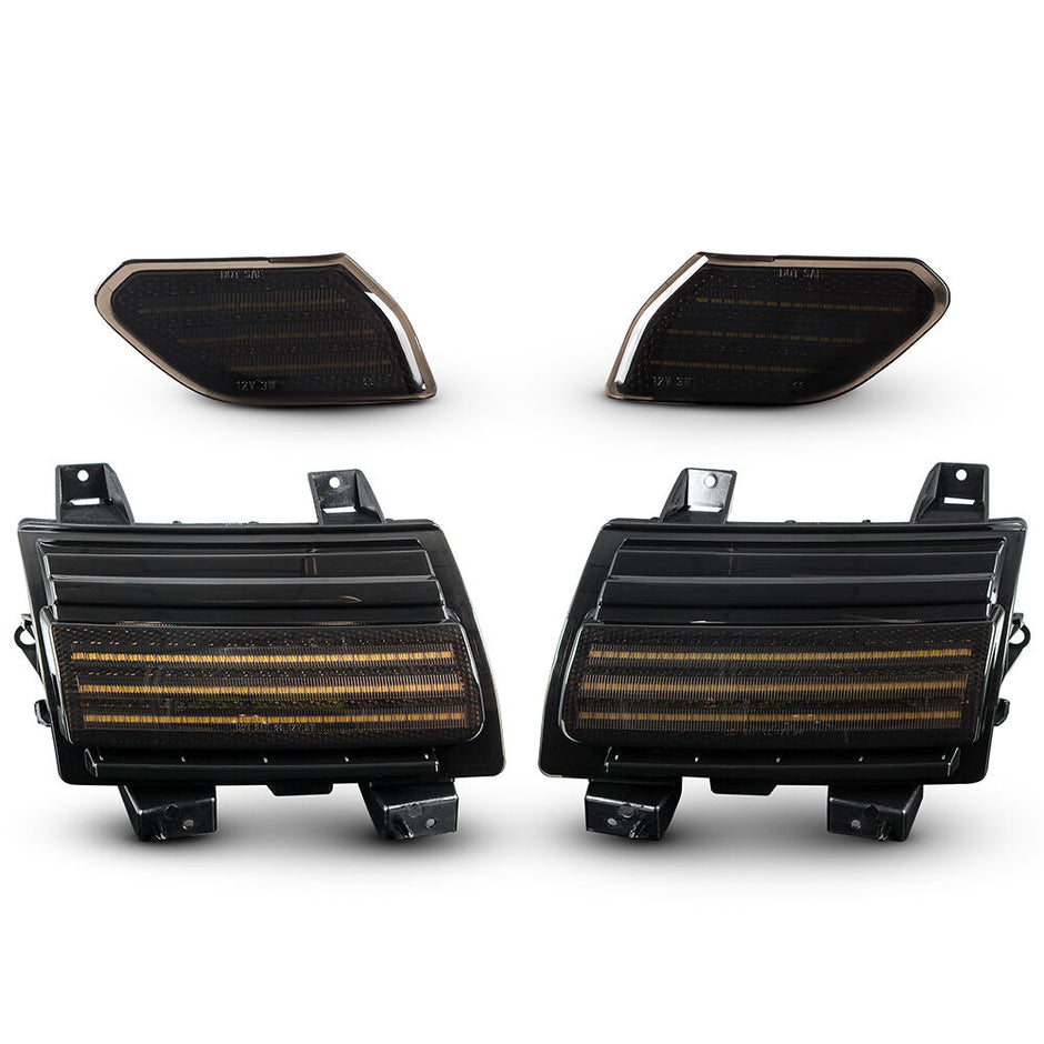 V2 Smoked LED Turn Signals + DRL + Side Markers (WRANGLER JL 18-26) (2)
