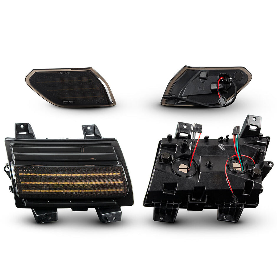 V2 Smoked LED Turn Signals + DRL + Side Markers (WRANGLER JL 18-26) (6)