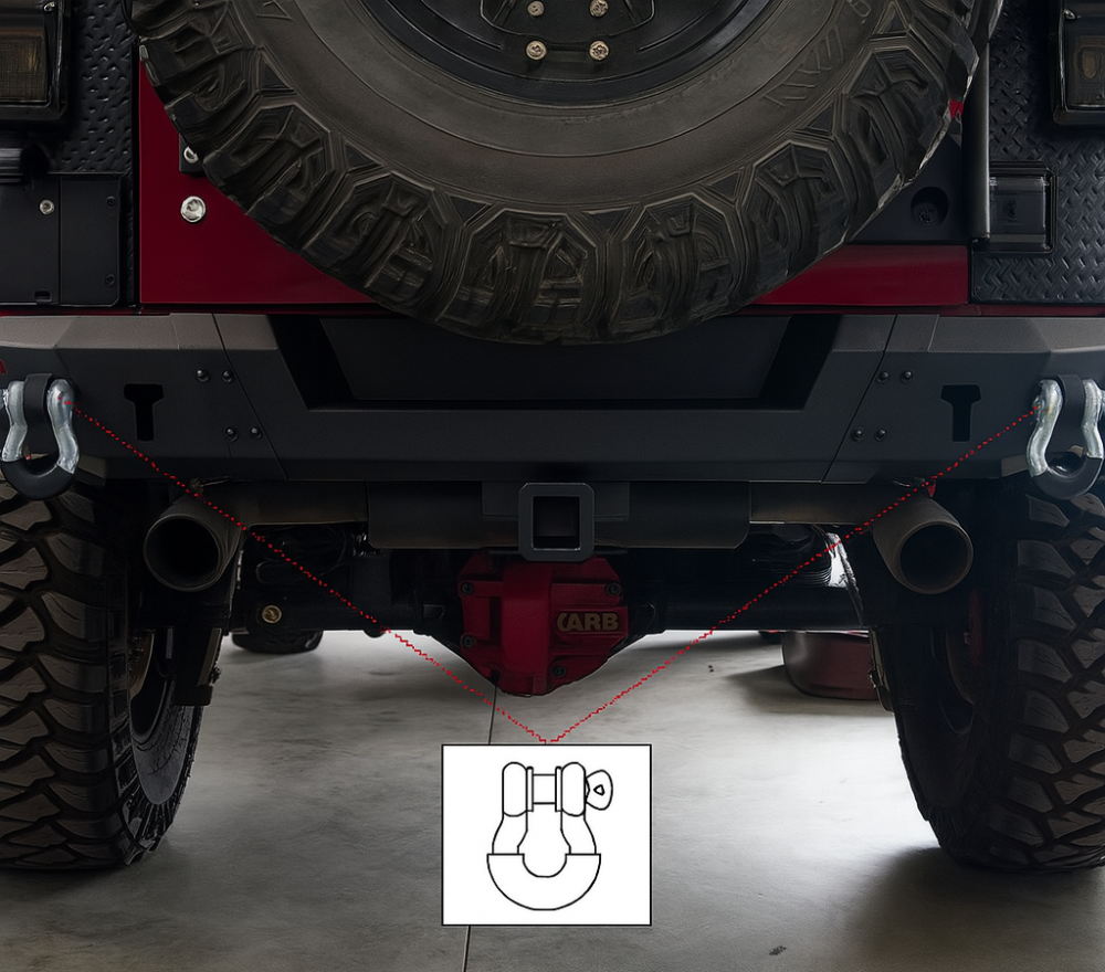Rear Bumper – Off-Road Alaska – D-Rings (WRANGLER JK 07-17) (5)