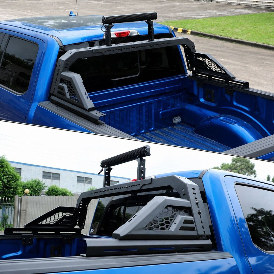 Adjustable Roll Bar & LED Light Bar Mount (RAM, FORD F, RANGER, SILVERADO, GMC, TUNDRA, TITAN (3)