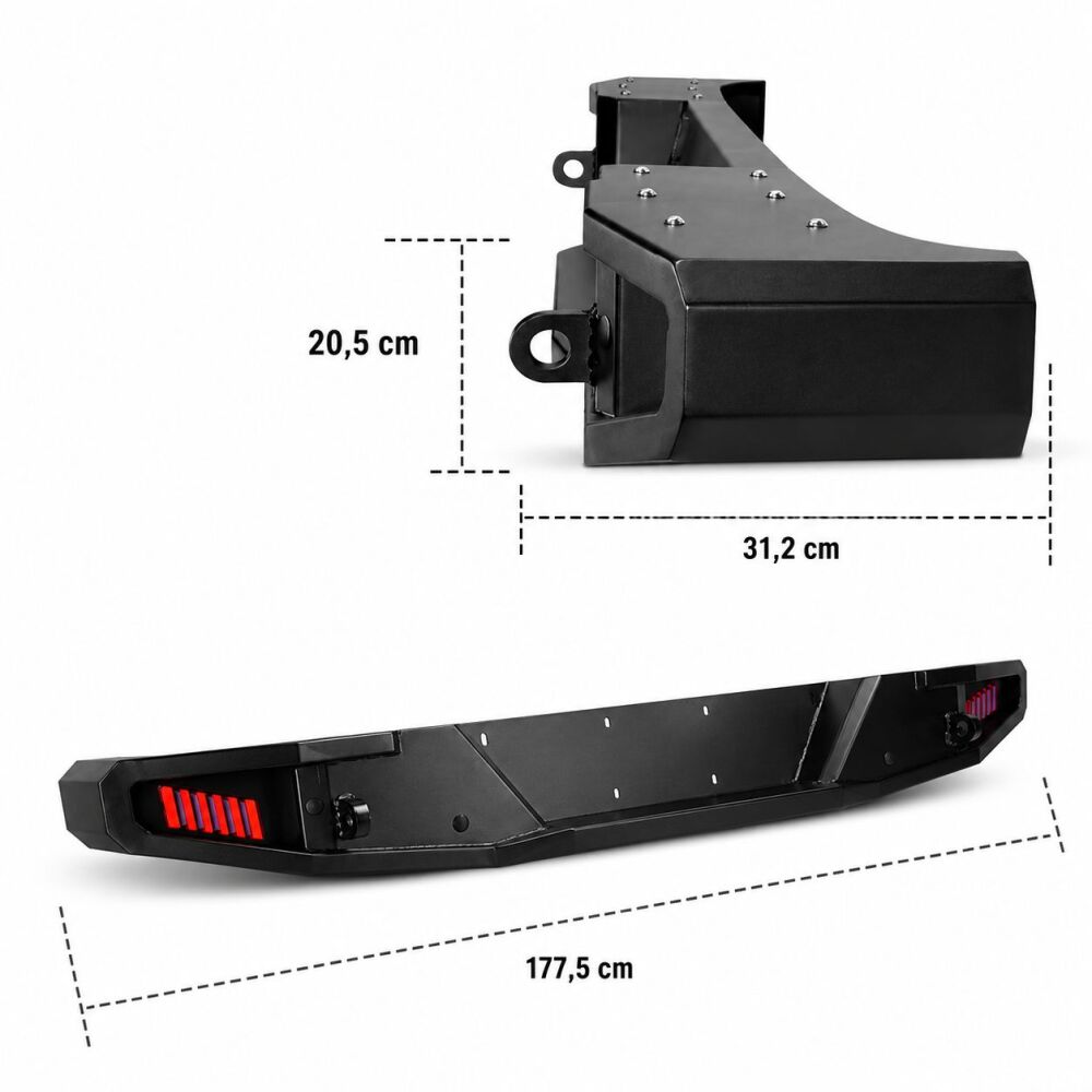 Rear Bumper – Off-Road Idaho – LED Fog Lights (WRANGLER JK 07-17) (11)