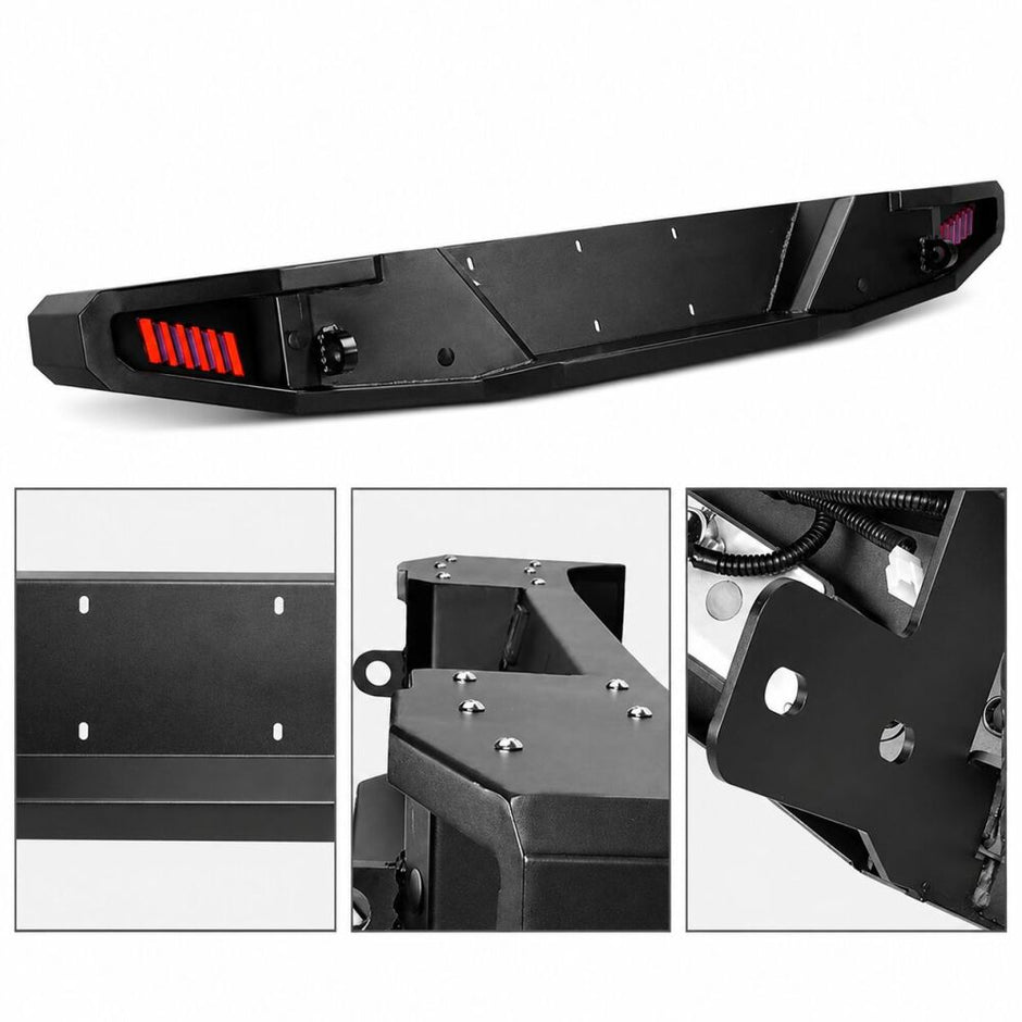 Rear Bumper – Off-Road Idaho – LED Fog Lights (WRANGLER JK 07-17) (8)