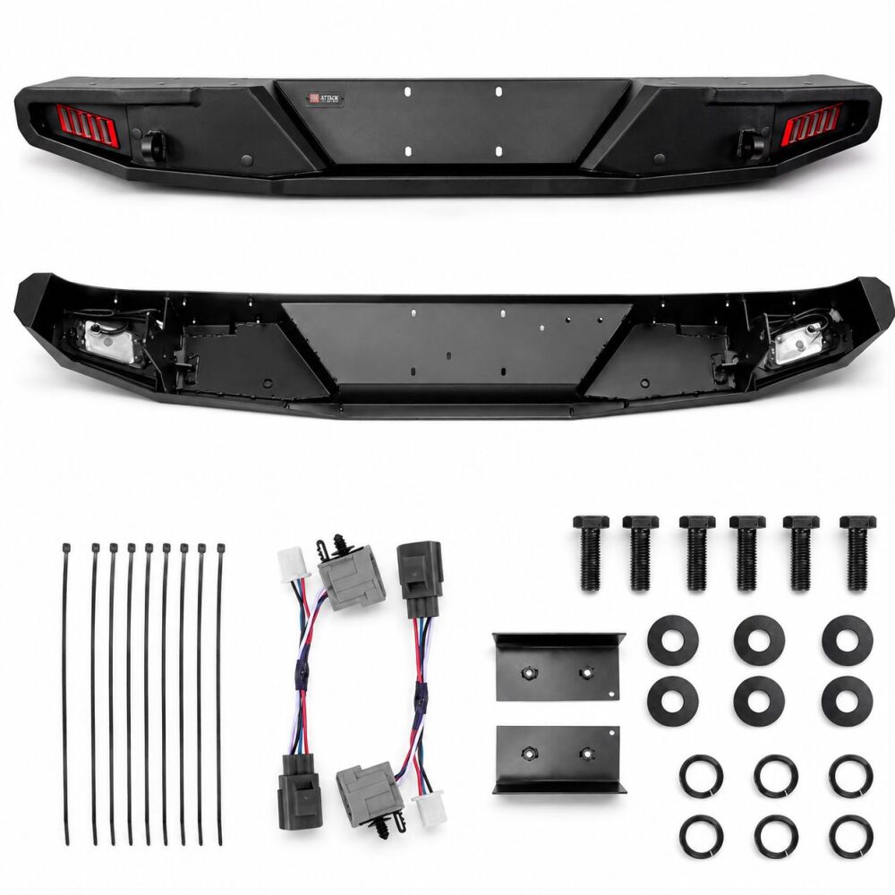 Rear Bumper – Off-Road Idaho – LED Fog Lights (WRANGLER JK 07-17) (4)