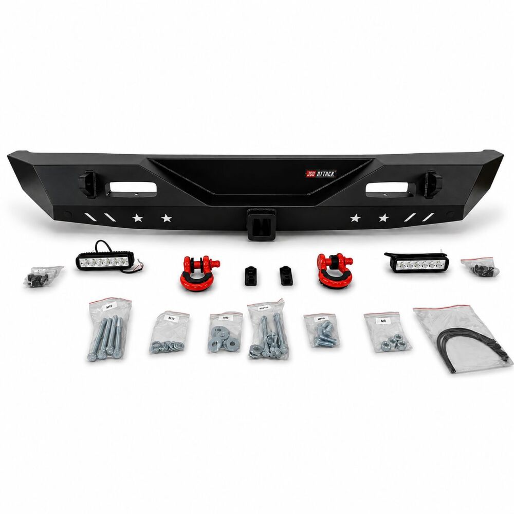 Rear Bumper – Off-road Nevada – D-Rings & LED (WRANGLER JK 07-17) (2)