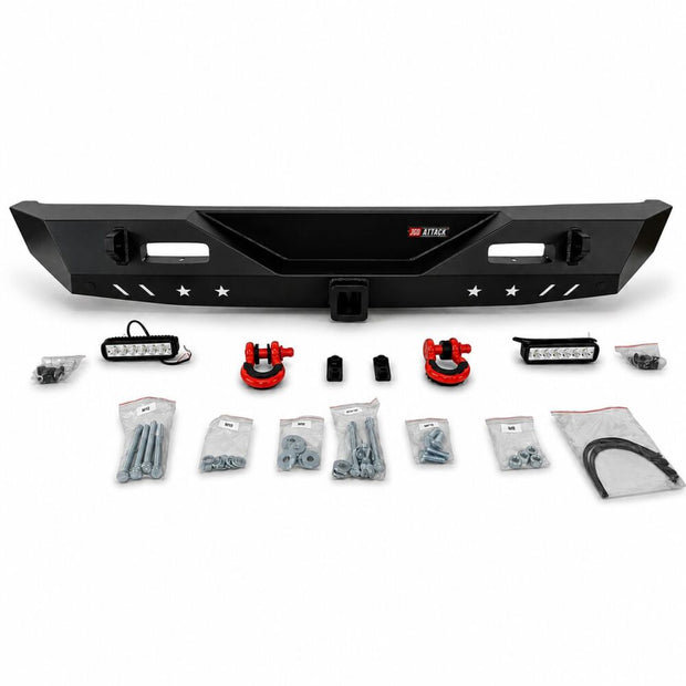 Rear Bumper – Off-road Nevada – D-Rings & LED (WRANGLER JK 07-17) (2)