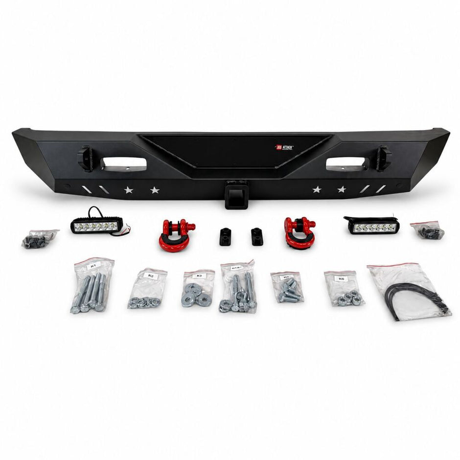 Rear Bumper – Off-Road Nevada – D-Rings & LED (WRANGLER JL 18-26) (2)