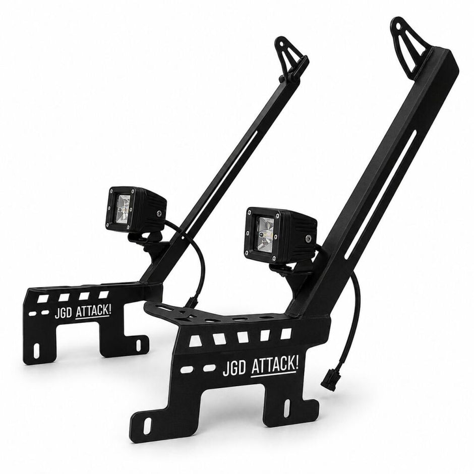 A-Pillar Mounting Brackets + Lights + LED Bar (WRANGLER JL 18-26) (4)