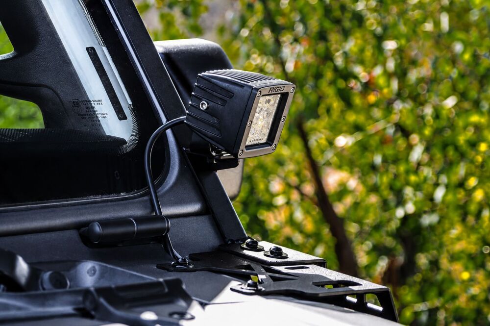 A-Pillar Mounting Brackets + Lights + LED Bar (WRANGLER JL 18-26) (9)