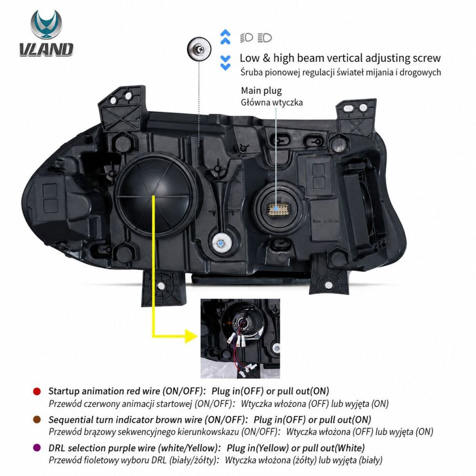Vland 2021 DR Style LED Headlights + LED Bulbs (2)