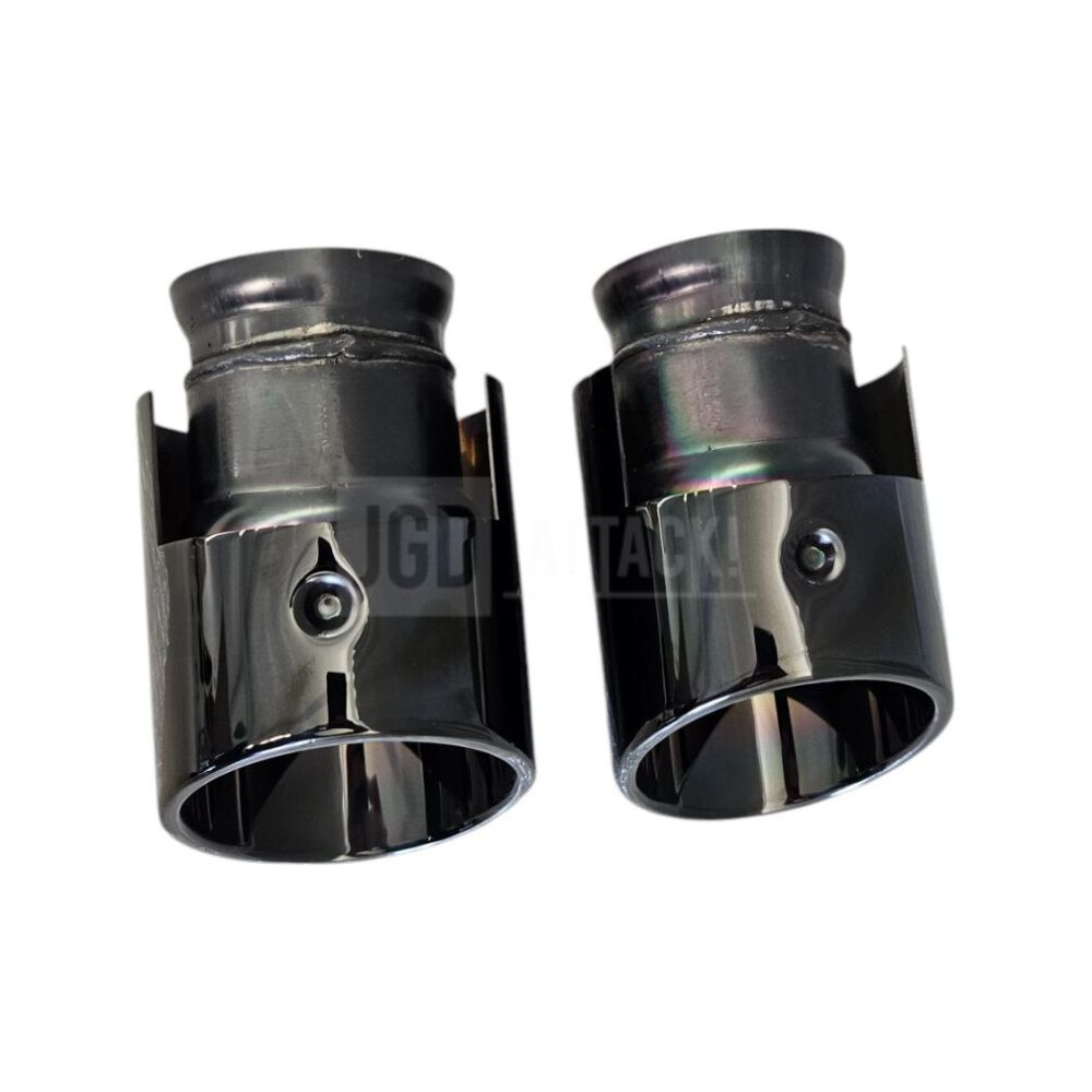 Black Round Exhaust Tips (6)