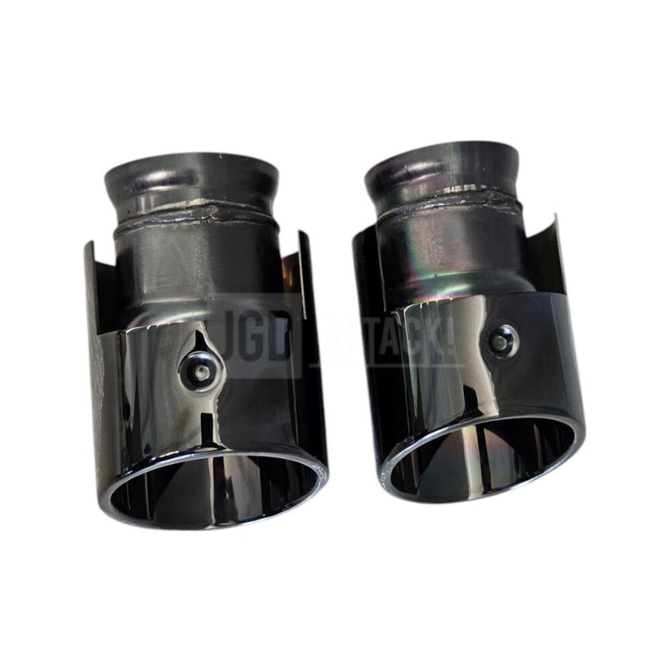 Black Round Exhaust Tips (6)