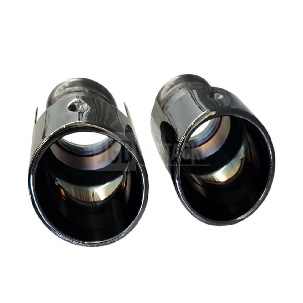 Black Round Exhaust Tips (4)