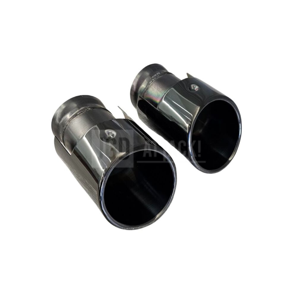 Black Round Exhaust Tips (3)