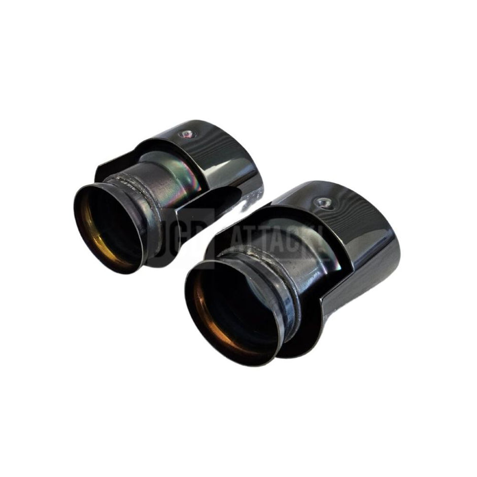 Black Round Exhaust Tips (8)