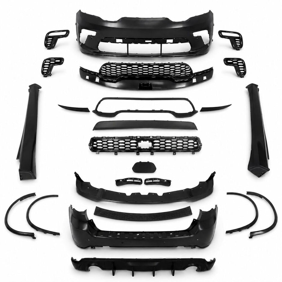 Body Kit – 2021+ SRT Hellcat Style – Front & Rear Bumper, Diffuser, Side Skirts (DURANGO 14-26) (2)