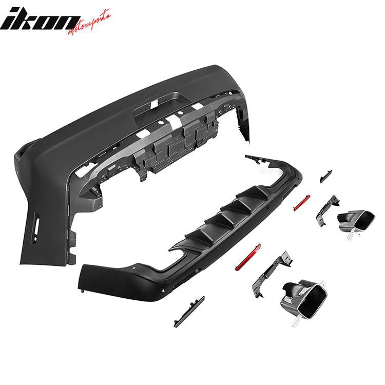 Rear Bumper + Diffuser + Exhaust Tips (5)