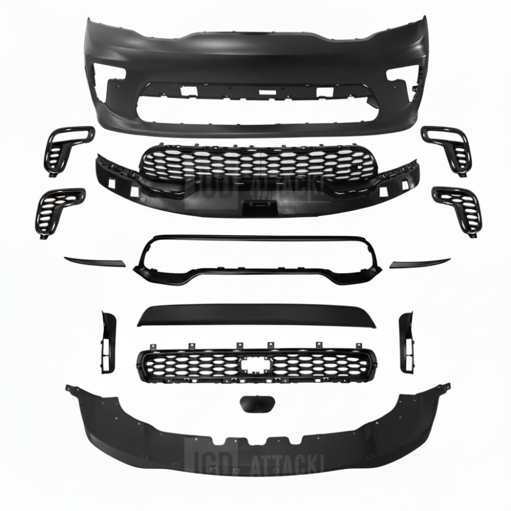 Body Kit – 2021+ SRT Hellcat Style – Front & Rear Bumper, Diffuser, Side Skirts (DURANGO 14-26) (12)