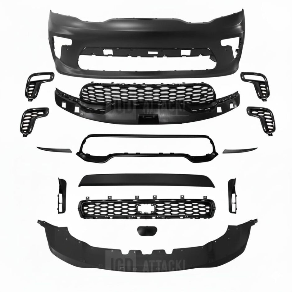 Body Kit – 2021+ SRT Hellcat Style – Front & Rear Bumper, Diffuser, Side Skirts (DURANGO 14-26) (12)