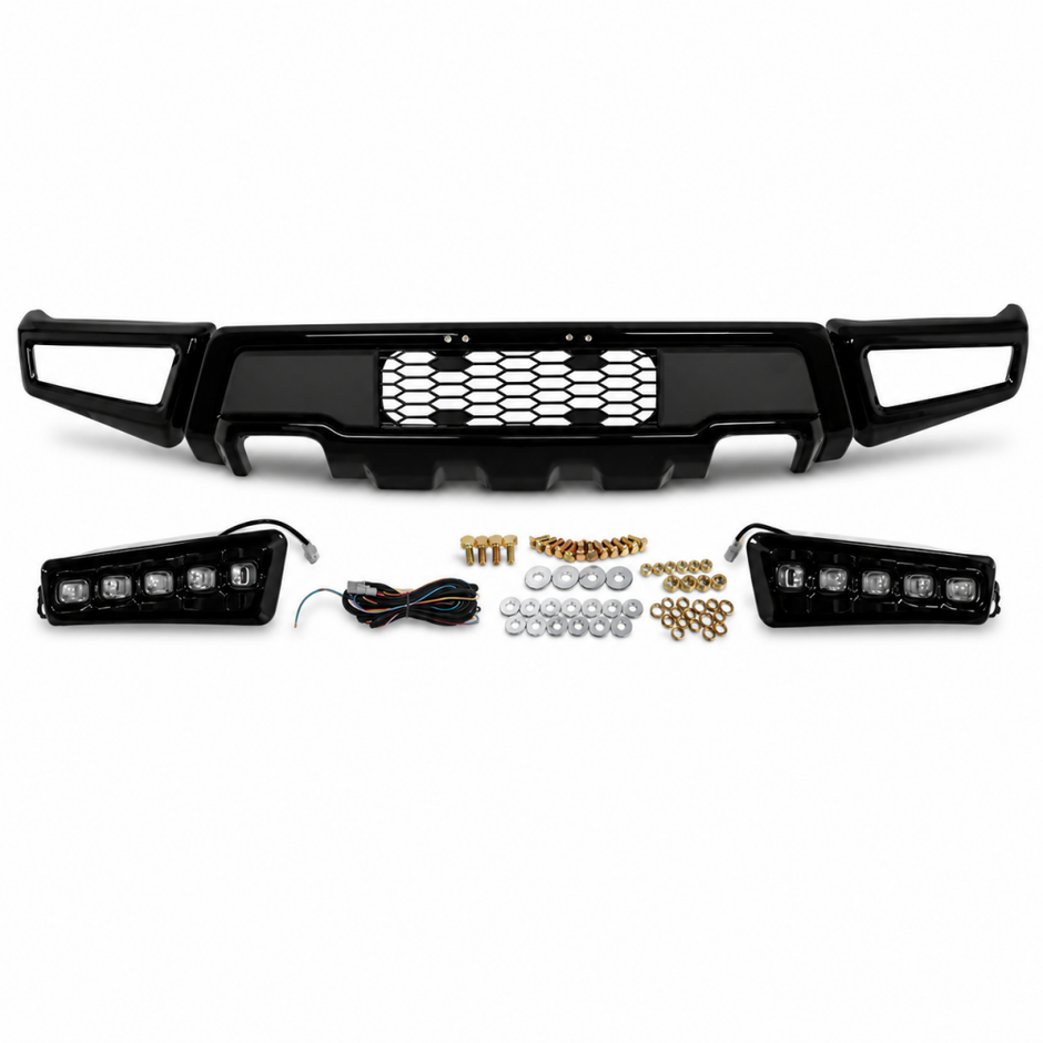 RAPTOR Style Front Bumper + LED Lights (F150 15-17) (4)