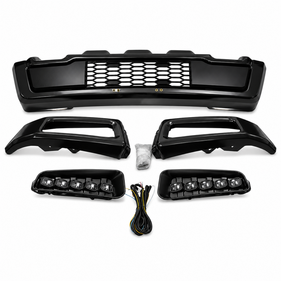RAPTOR Style Front Bumper + LED Lights (F150 15-17) (5)