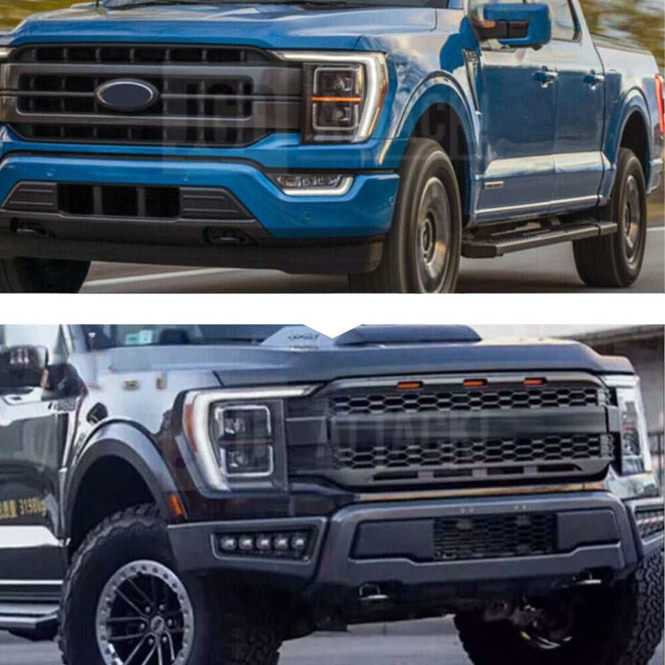 RAPTOR Style Front Bumper + LED Lights (F150 21-23) (11)