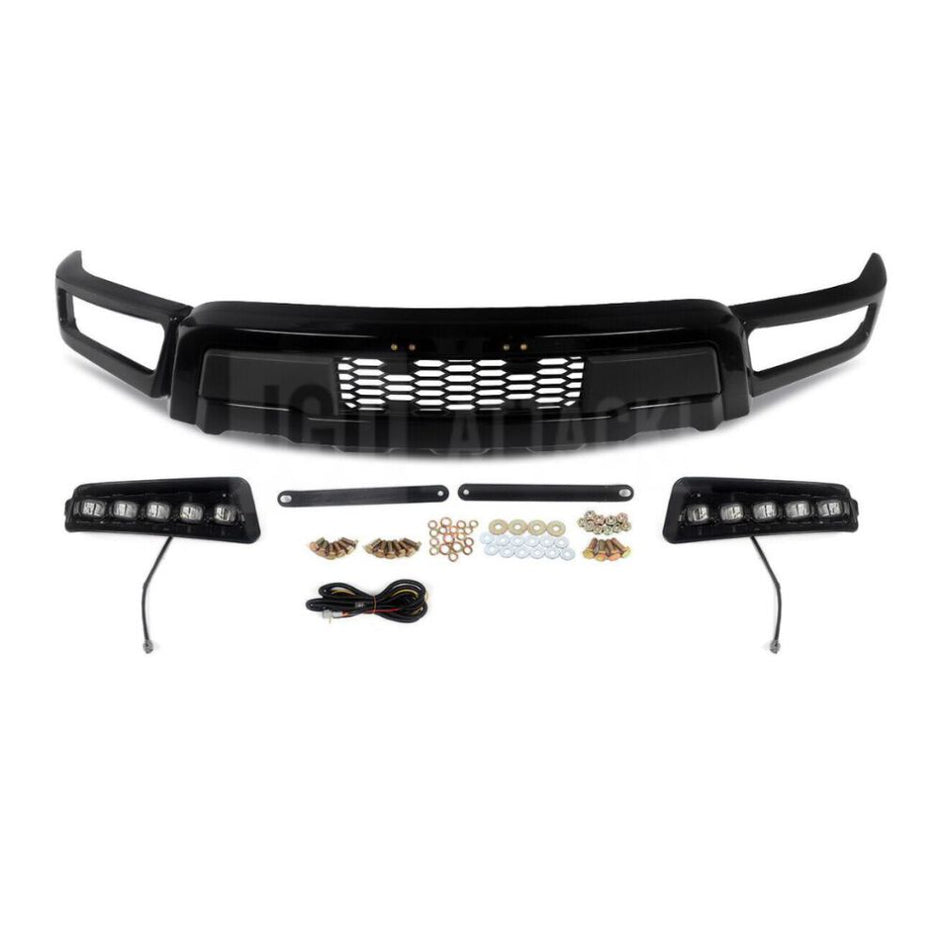 RAPTOR Style Front Bumper + LED Lights (F150 21-23) (2)