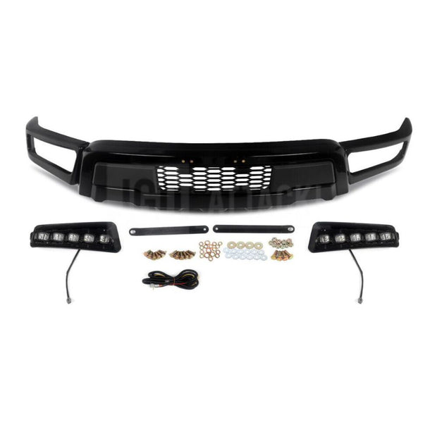 RAPTOR Style Front Bumper + LED Lights (F150 21-23) (2)