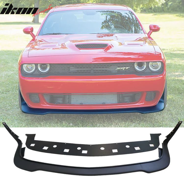 Front Bumper Lip + Spacer Plate (CHALLENGER 15-23 HELLCAT/SRT) (2)