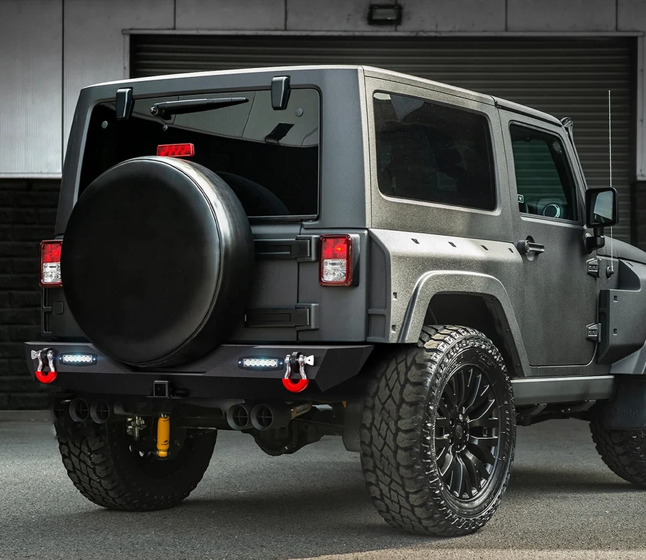 Rear Bumper – Off-road Nevada – D-Rings & LED (WRANGLER JK 07-17) (3)
