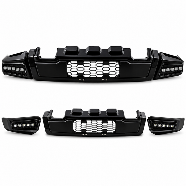 Front Bumper Raptor + LED Lights (F150 10-14 SVT) (2)