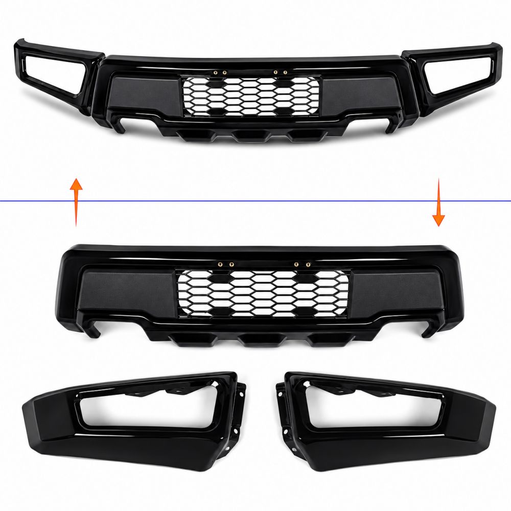 RAPTOR Style Front Bumper + LED Lights (F150 15-17) (9)