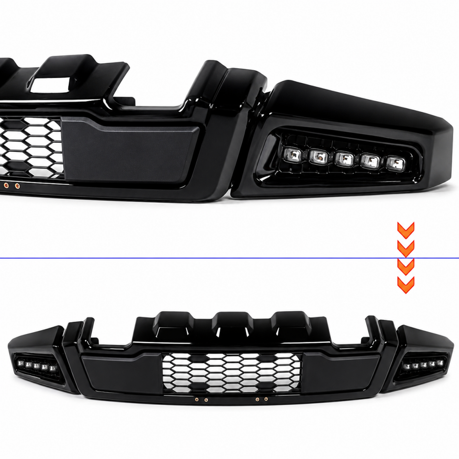 RAPTOR Style Front Bumper + LED Lights (F150 15-17) (10)