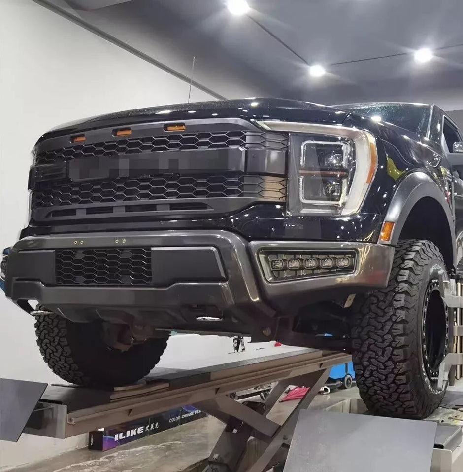 RAPTOR Style Front Bumper + LED Lights (F150 21-23) (10)