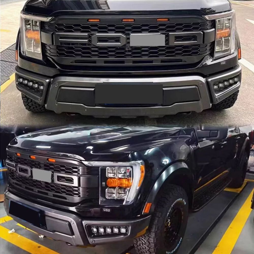 RAPTOR Style Front Bumper + LED Lights (F150 21-23) (9)